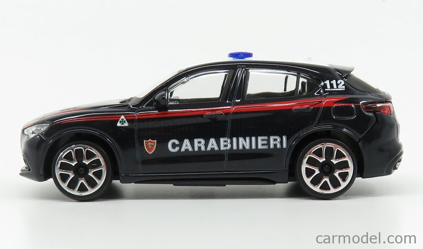 Modellino bu30310 alfa romeo stelvio carabinieri 2017 blue white 1/43