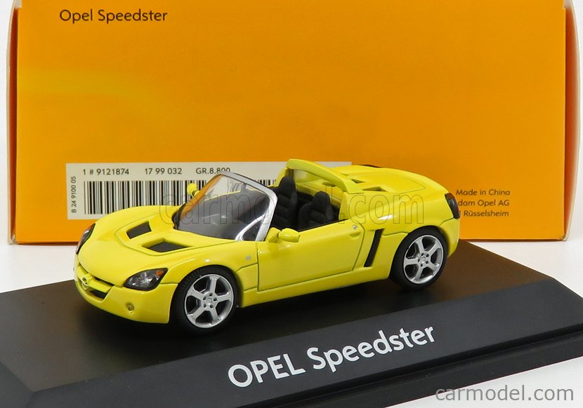 Schuco 1:43 Opel Speedster 2.2,Vauxhall VX220,gelb,yellow,Modellauto,ohne Karton 