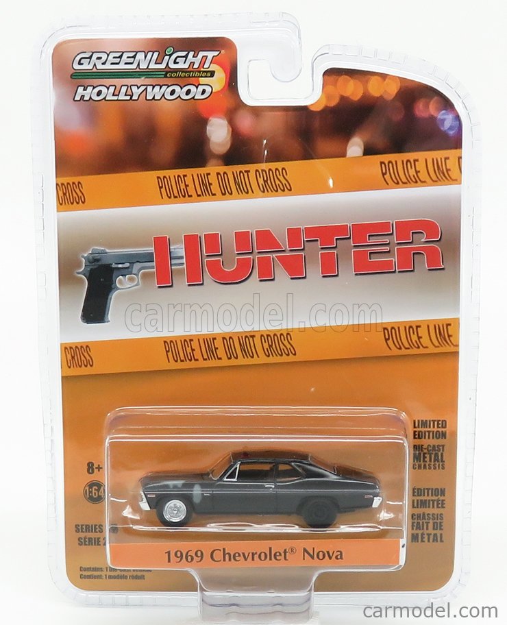 GREENLIGHT 44880D Scale 1/64 | CHEVROLET NOVA POLICE 1969 - RICK HUNTER ...