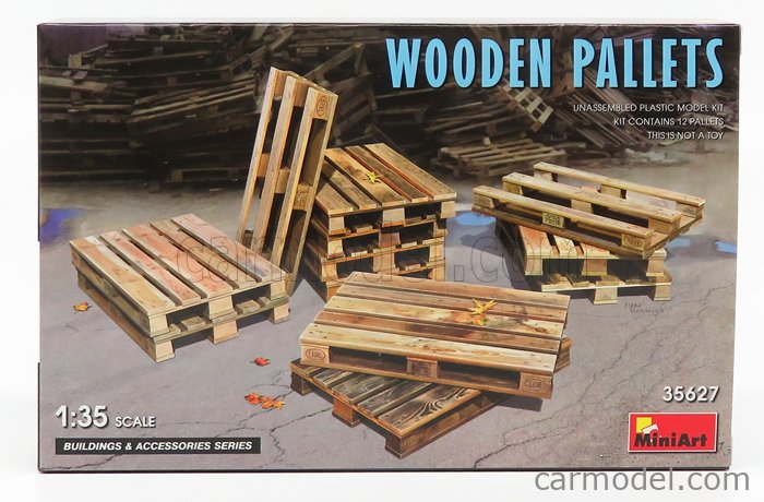 Scale model kit WOODEN PALLETS Miniart 35627-1/35 