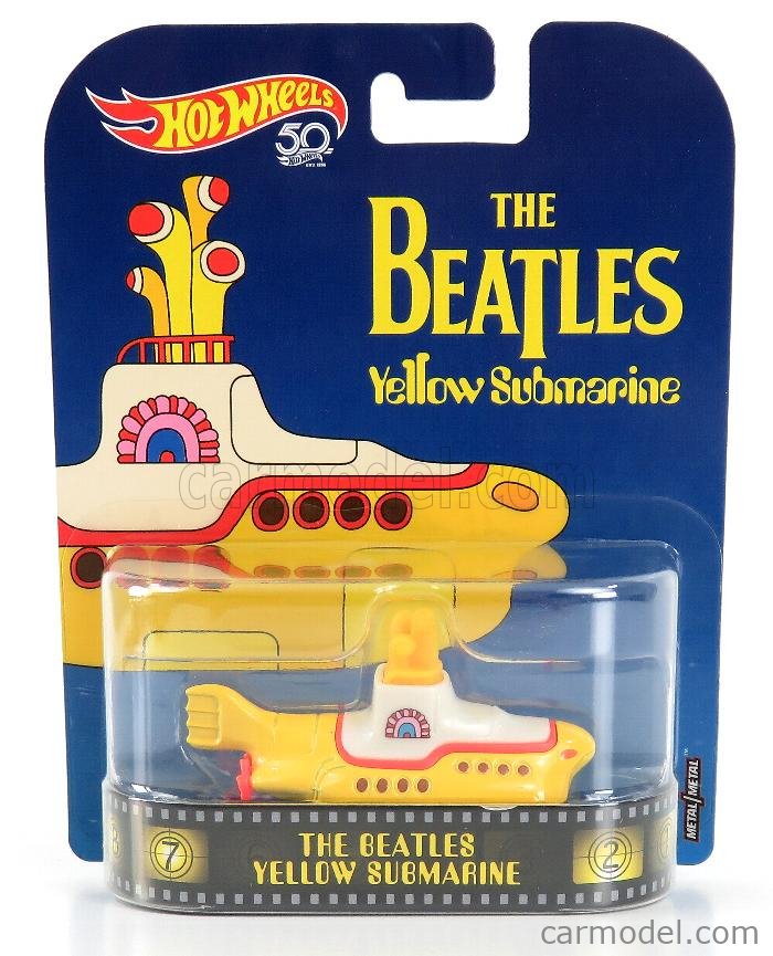 FISHD N CHIPD 2016 Hot Wheels THE BEATLES 50th Anniversary YELLOW SUBMARINE 1:64 Scale Collectible Die Cast Metal Toy Car Model 1/6 