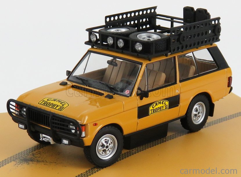 ALMOST-REAL ALM410107 Scale 1/43  LAND ROVER RANGE ROVER N 0 RALLY CAMEL TROPHY SUMATRA 1981 YELLOW