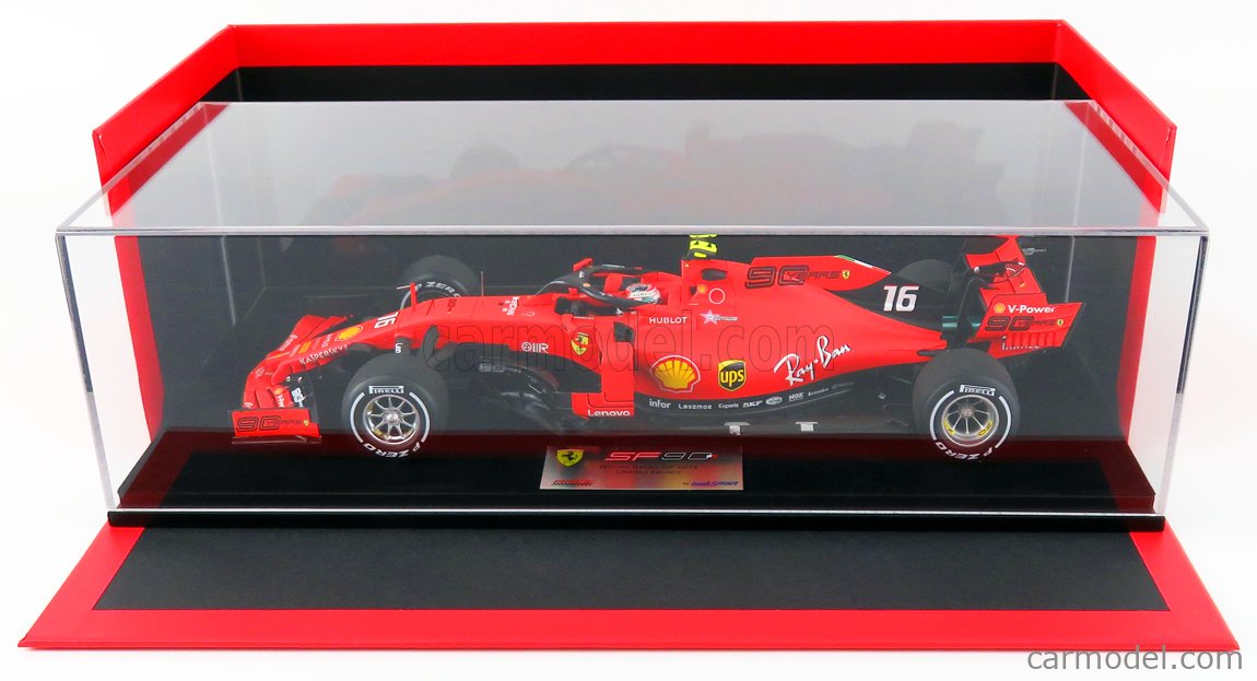 FERRARI - F1 SF90 TEAM SCUDERIA FERRARI MISSION WINNOW N 16 WINNER ITALY  MONZA GP 2019 C.LECLERC - CON VETRINA - WITH SHOWCASE