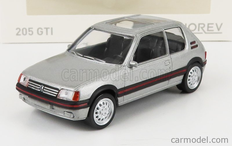 1:43 NOREV 1992 Peugeot 205 Gti 1.9 Noir Avec Pts Déco