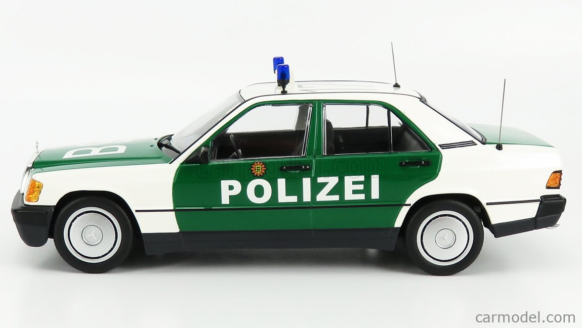 Minichamps 155037090 Mercedes-Benz 190E W201 1982-1989 Polizei Karlsruhe 1:18