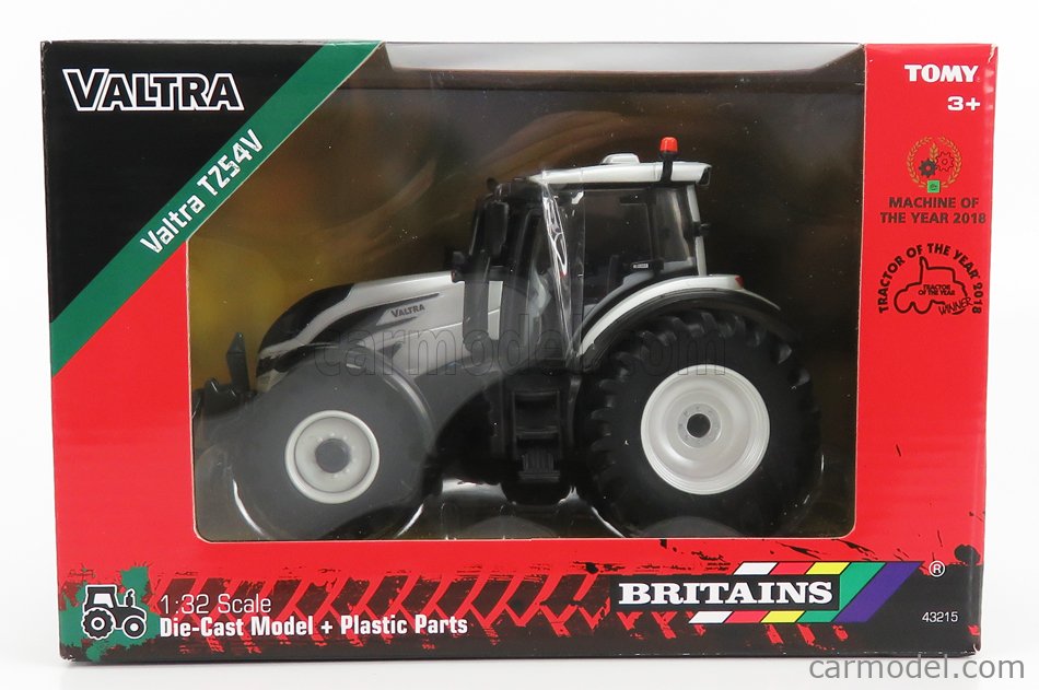 BRITAINS 43215 VALTRA T254V tracteur en argent//blanc 1:32