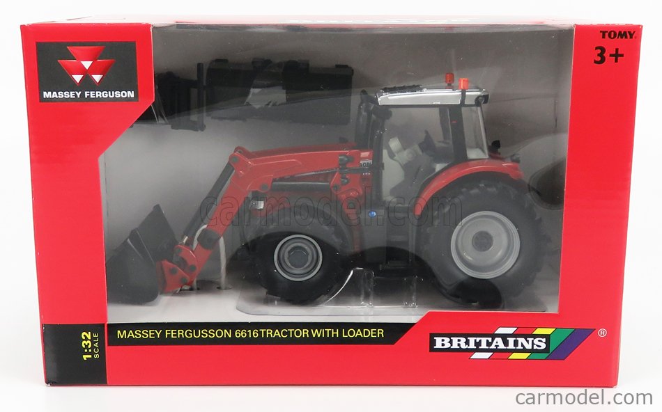 Britains 43082A1 Massey Ferguson 6616 Trattore & Loader 1:32 modello Replica giocattolo 