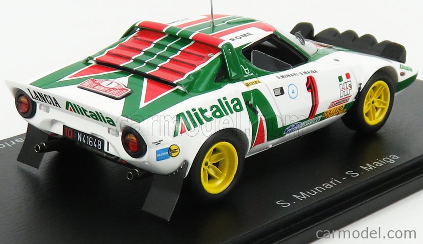 Lancia Stratos Hf Alitalia #1 Winner Montecarlo 1977 Munari SPARK 1:43 S9090 