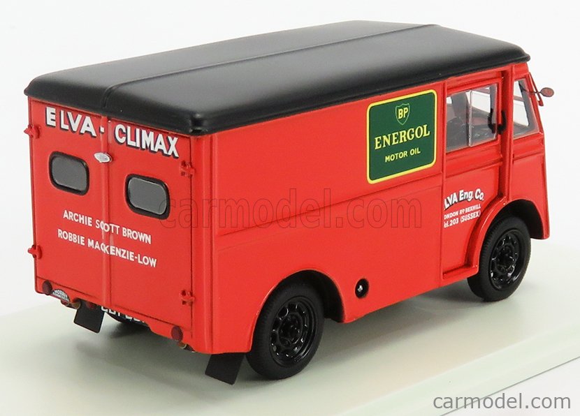 Modèle Réduit 1:43 Spark Morris PV Van Elva Race Support 1948 | Rouge Et Noir | Neuf Sous Emballage