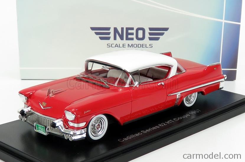 1:43 Neoscale Cadillac Series 62 Hard-Top Coupe 1957 Red White NEO49601 Model