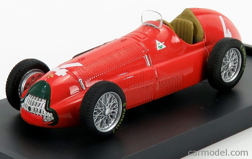Miniature Brumm Alfa Romeo F1 158 #2 – Vainqueur GP D'Angleterre 1950 (Farina), 1/43 Avec Figurine