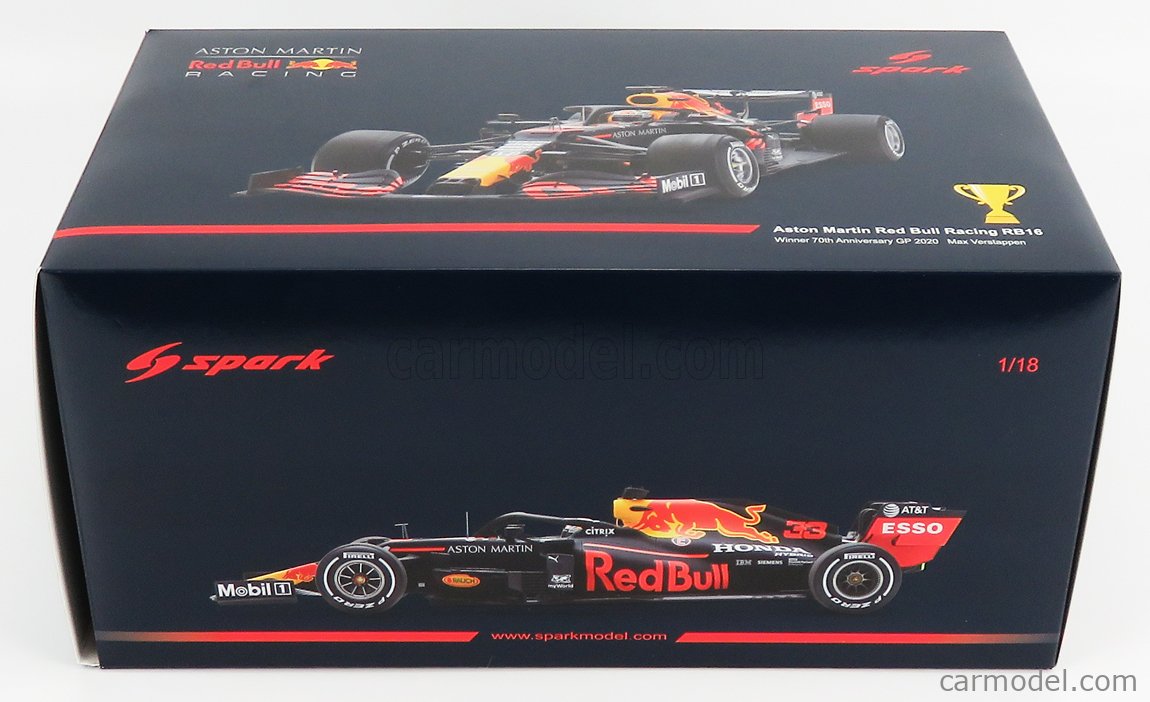 RED BULL - F1 RB16 HONDA TEAM ASTON MARTIN N 33 WINNER 70th ANNIVERSARY  SILVERSTONE GP 2020 M.VERSTAPPEN