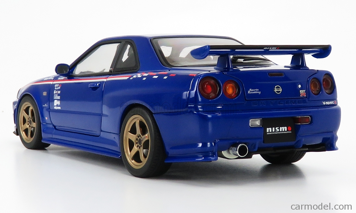 Autoart Echelle 1 18 Nissan Skyline Gt R R34 Nismo Sport Resetting Version 07 Blue