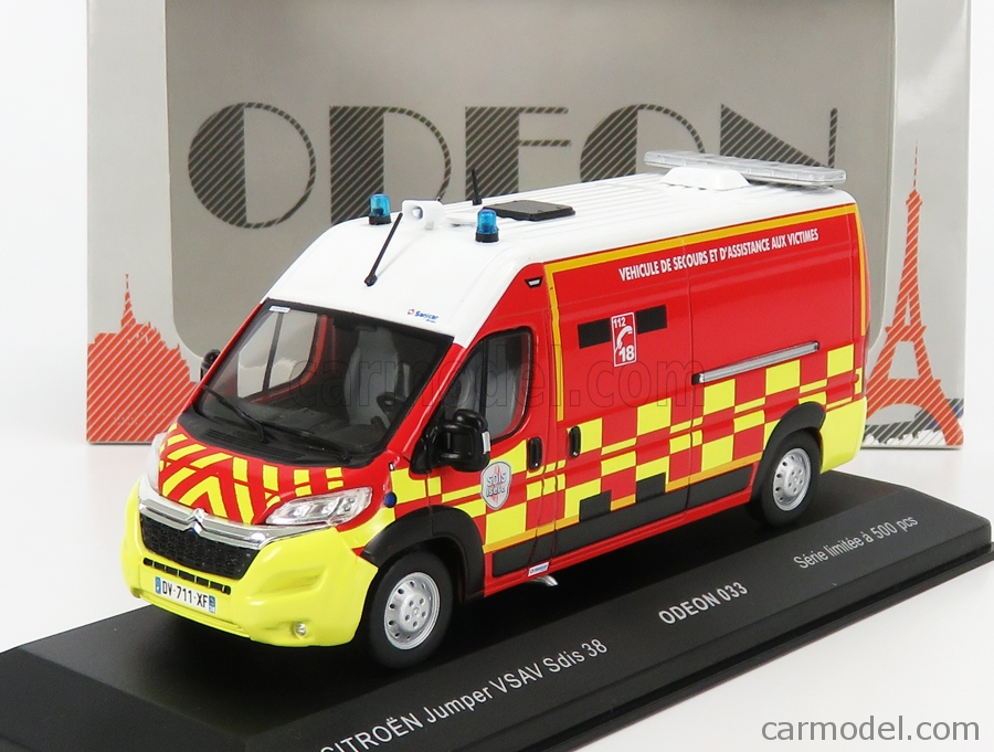 NOREV CITROEN JUMPER Secours Pompiers .Ech 1/43 . Dinky . Solido .Verem