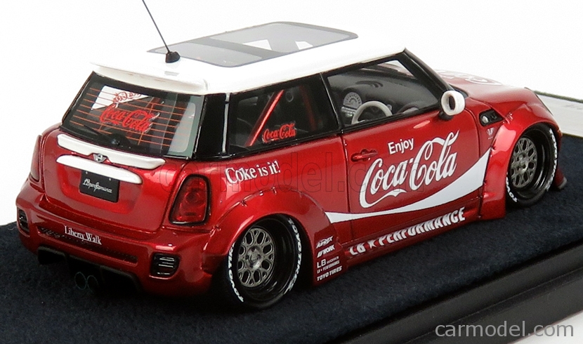 △超精密！Red！世界限定！Engup 1/43 ミニクーパー LBWK MINI Cooper Liberty Walk LB Works Wide  Body 新品 Resin Model-