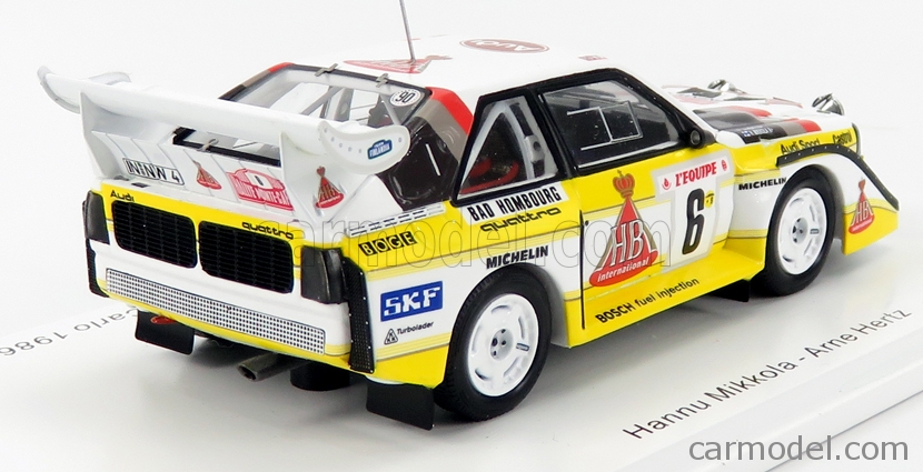 AUDI - QUATTRO SPORT S1 E2 N 6 3rd RALLY MONTECARLO 1986 H.MIKKOLA - A.HERTZ