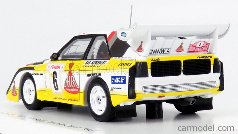 Décalcomanie Audi Quattro Sport E2 – H. Mikkola – Rallye Monte-Carlo 1986 – 3ème