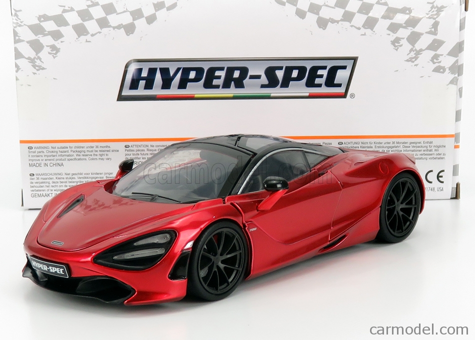 McLaren 720S, Candy Red and Black - Jada Toys 32275/4 - 1/24 scale Diecast  Model Toy Car