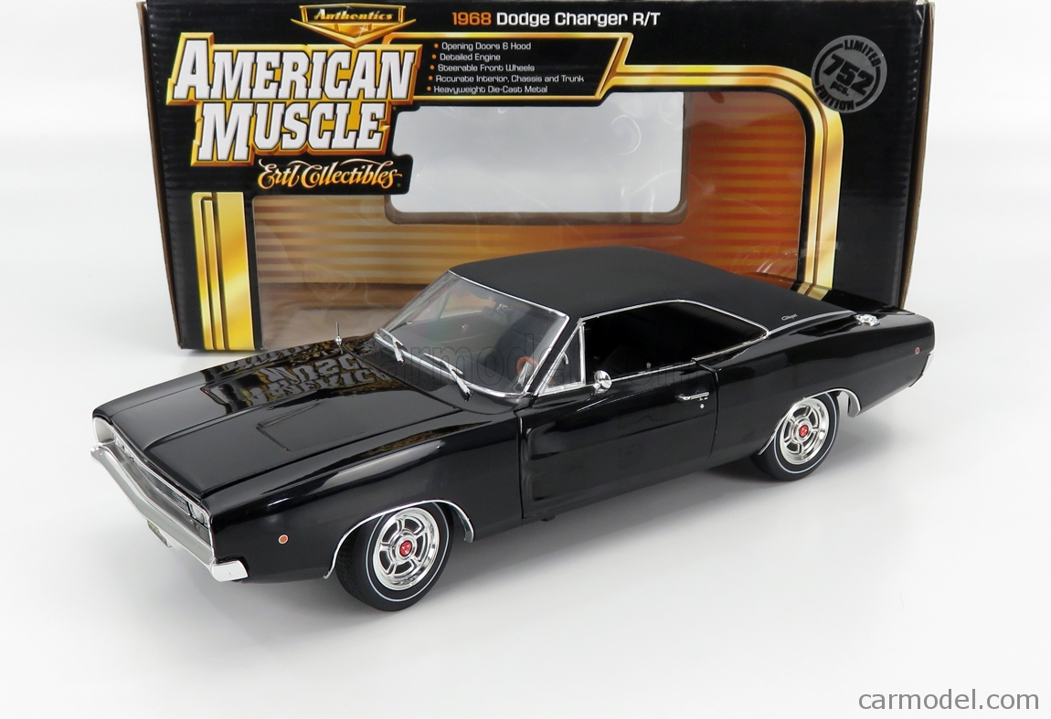AUTOWORLD AMM943 Scale 1/18 | DODGE CHARGER R/T COUPE 1968 BLACK