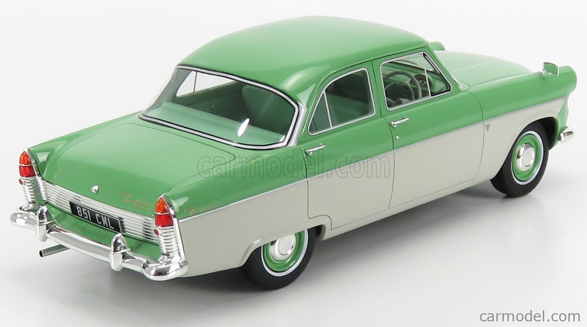 Toys & Games Toys FORD ZODIAC 206E GREEN OVER WHITE COLOURS 1957 1:18 ...