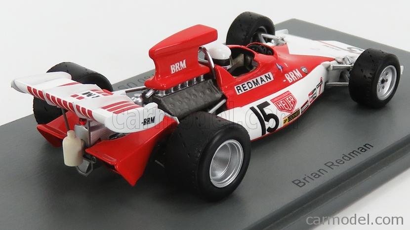 Spark S5287 – BRM P180 N°15 GP USA 1972 Brian Redman – 1/43, Résine, Prévente
