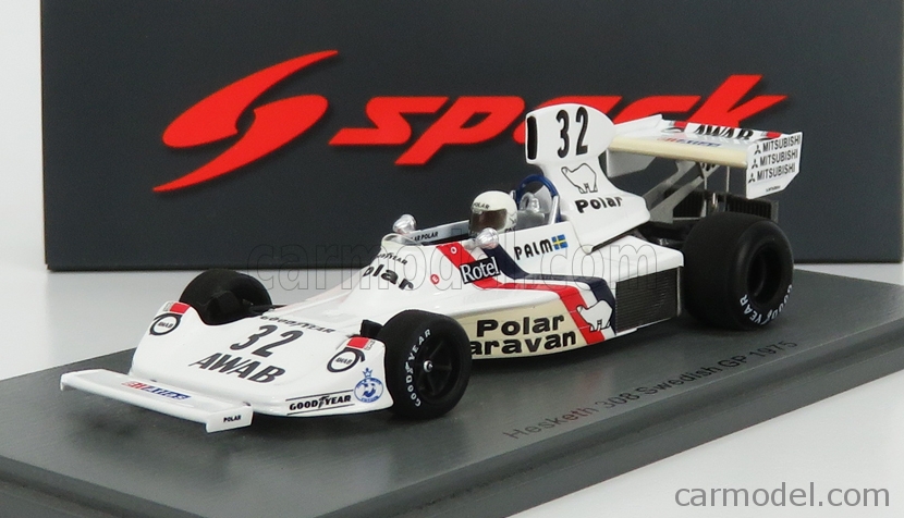 SPARK-MODEL S2467 Scale 1/43 | HESKETH F1 308 N 32 SUEDE GP 1975 T.PALM ...