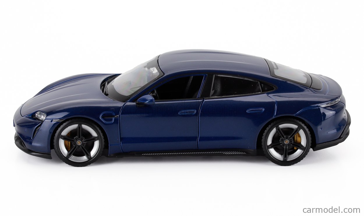 Bburago -18-21098B Porsche Taycan Turbo S in Blu Scala 1