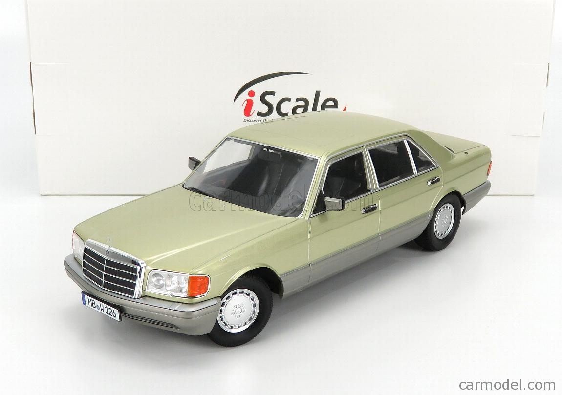 I Scale Scale 1 18 Mercedes Benz S Class 560sel W126 2s 1985 Thistle Green Met Grey