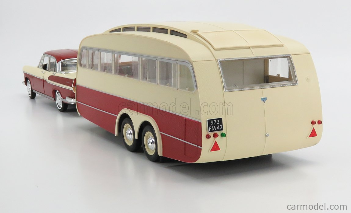 NOREV Simca Chambord Bicolore 1963 + Caravane Henon – Rare 1/43 (Occasion)