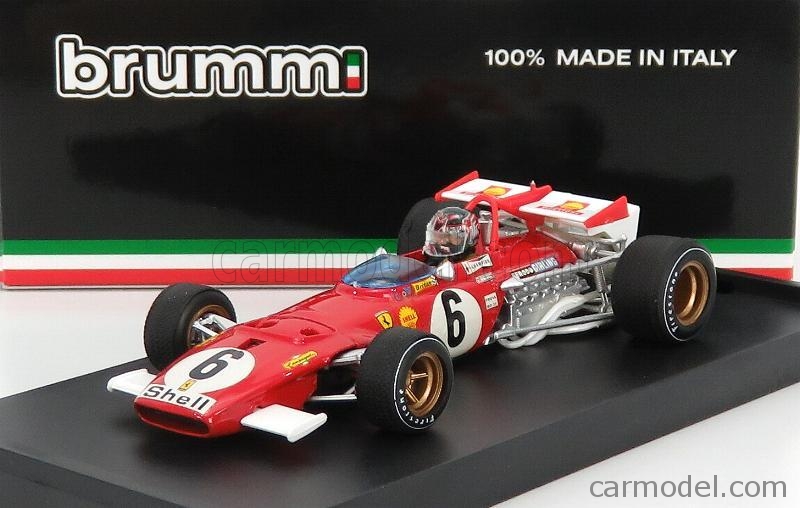 Ignazio GIUNTI 1/43 Scale for sale online Brumm R444b Ferrari 312 F1 #28 Belgian GP 1970 