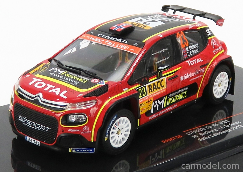 Ixo Models Ram738 Scale 1 43 Citroen C3 R5 N 23 Rally Catalunya 19 M Osterberg T Eriksen Red Yellow Black