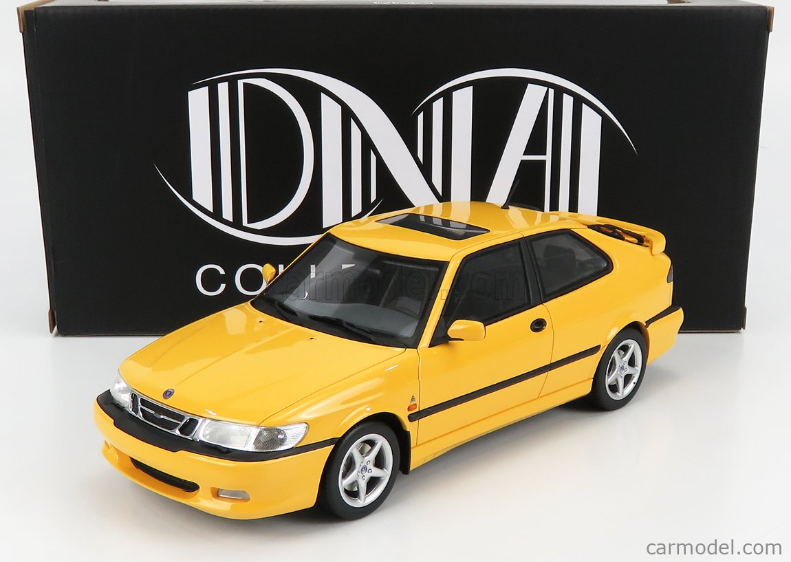 Saab 9-3 Viggen Cabriolet 2000 – Jaune – 1/18 RADSCALE COLLECTION – Neuve