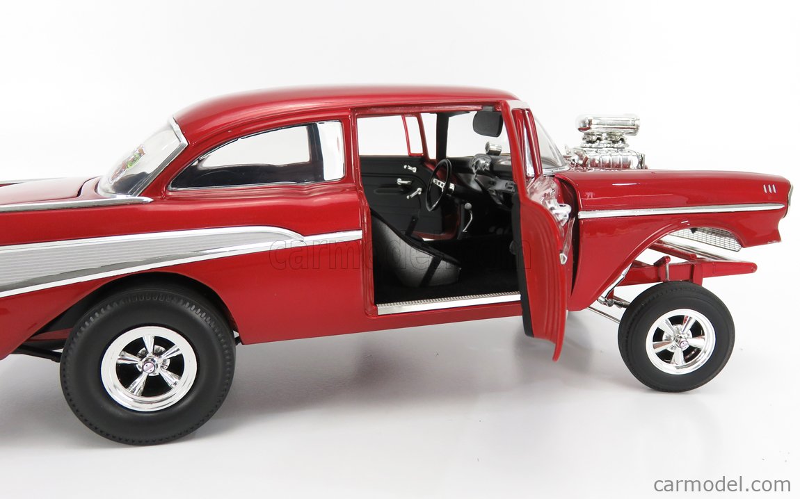 Acme Models A1807008 Scale 118 Chevrolet Bel Air Rat Fink Gasser Custom 1957 Red Silver 5537