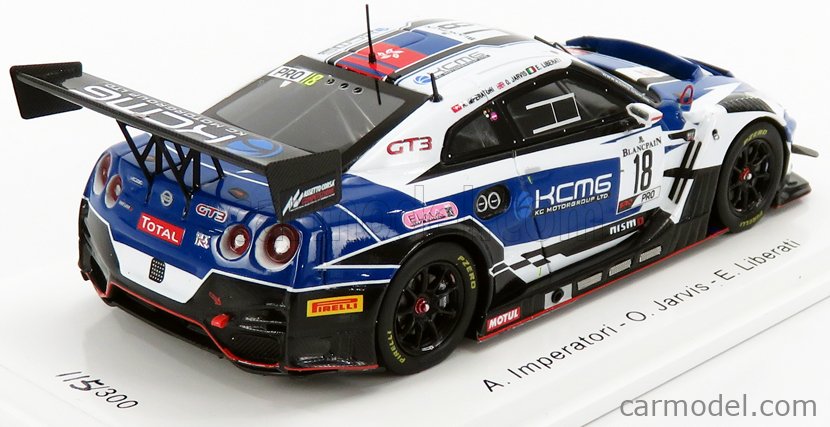 1/43 スパーク SB262 日産 GT-R GT3 SPA 24H 2019 SPARK-MODEL SB262 Scale 1/43 | NISSAN GT-R NISMO GT3 TEAM KCMG N