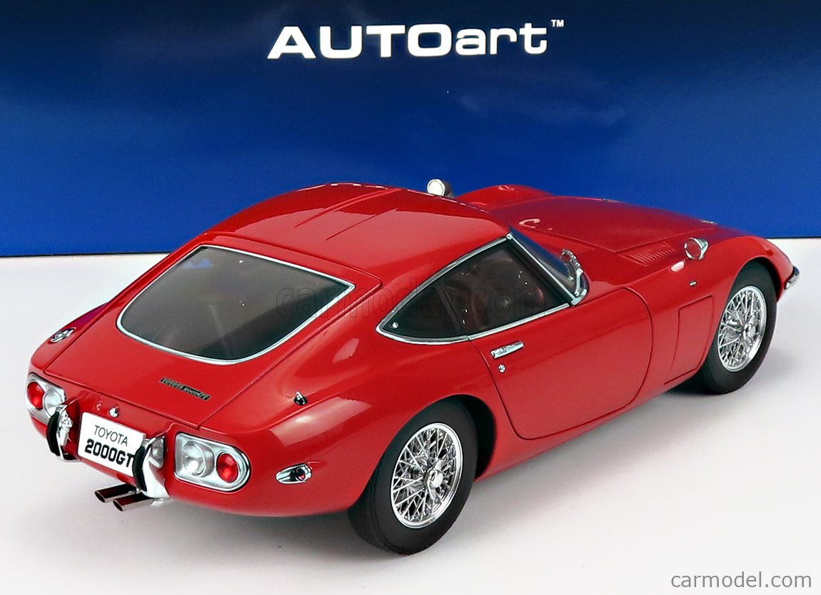 ミニカー TOYOTA 2000 GT COUPE 1/18 AUTOart Toyota 2000 GT Coupe Red AUTOart 1/18 - Used Model