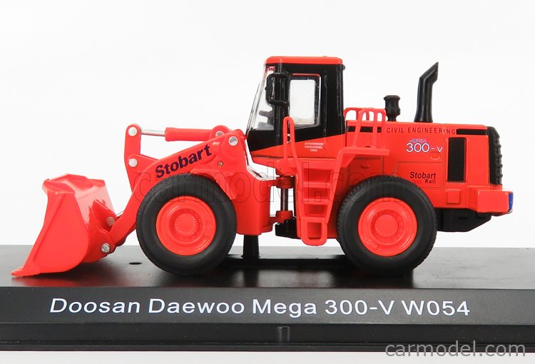 1:76 Atlas Eddie Stobart Rail Doosan Daewoo Mega 300 V W054 Car Diecast Toys Red