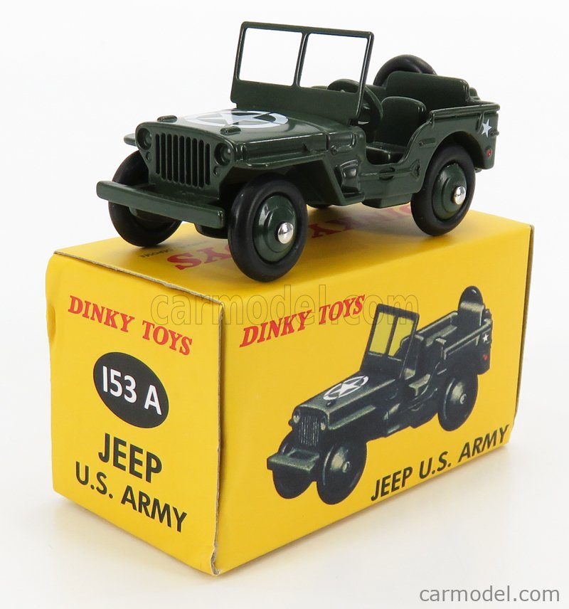 DINKY TOYS DeAgostini VOITURE MINIATURE MODEL CAR 153A Jeep Willys US Army 