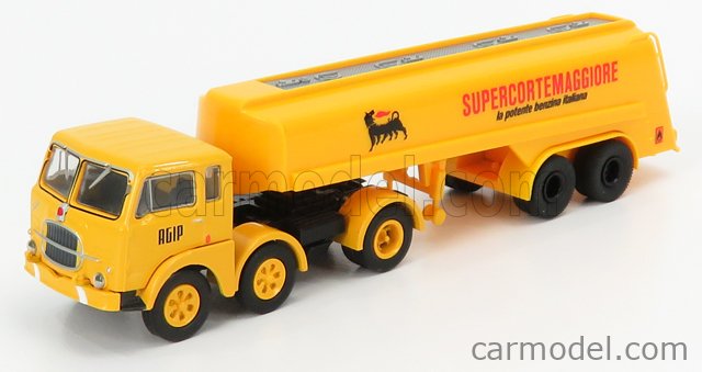 Brekina Plast Bre Scale 1 87 Fiat 690 T Tanker Truck Agip Supercortemaggiore 1960 Yellow Black