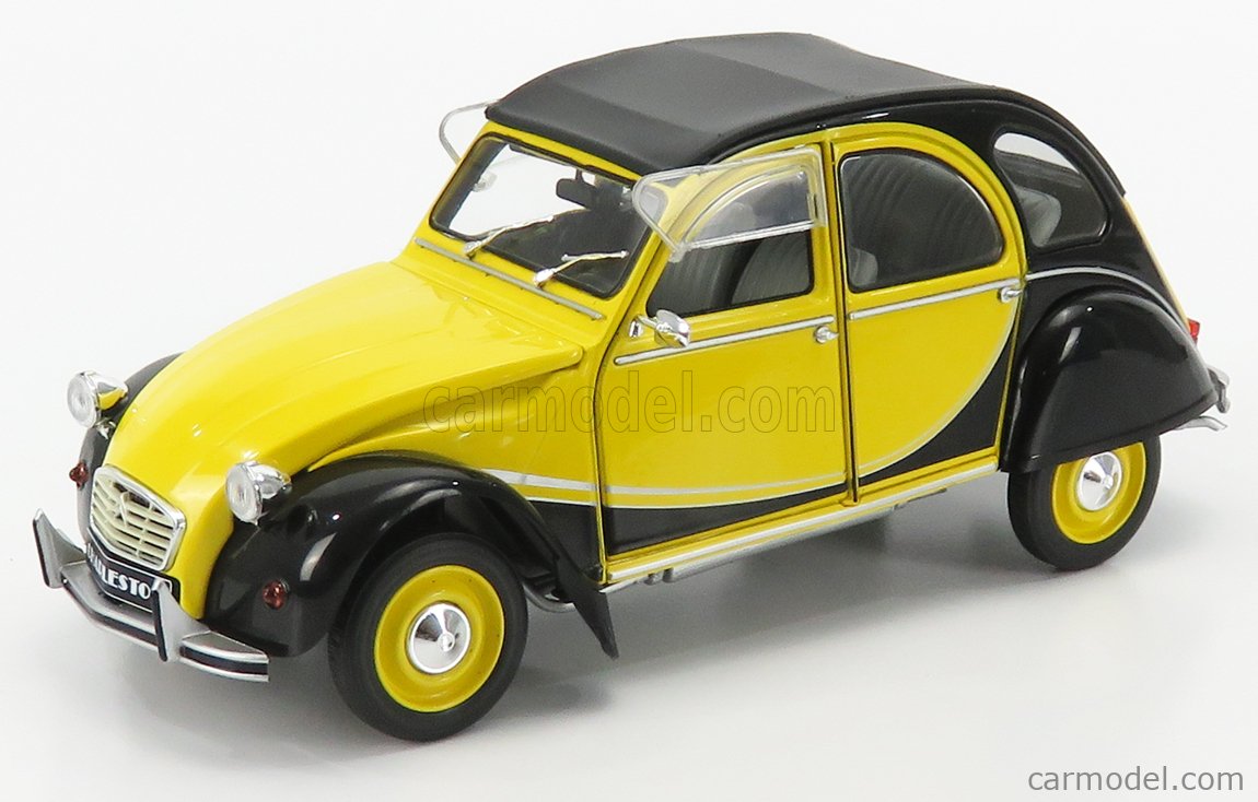 SOLIDO 1805015 Scale 1/18 | CITROEN 2CV CHARLESTON 1982 YELLOW BLACK