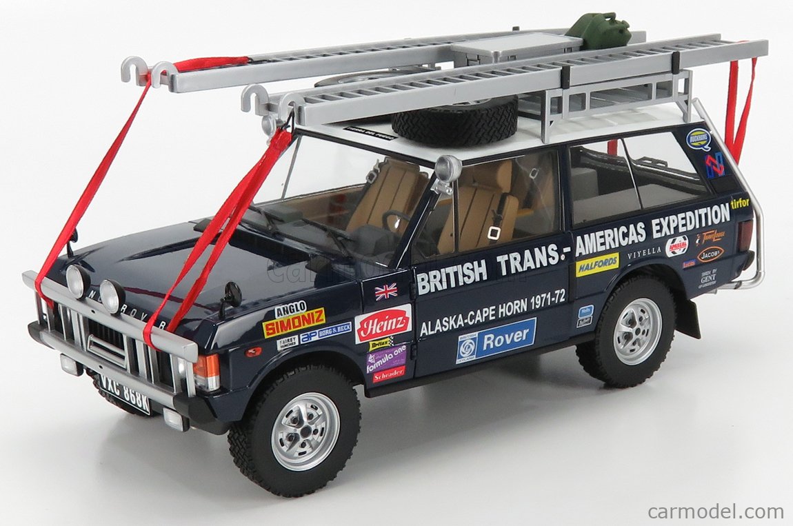 LAND/RANGE ROVER BLUE BRITISH TRANS-AMERICAS EXPEDITION 1/18 ALMOST REAL 810108 
