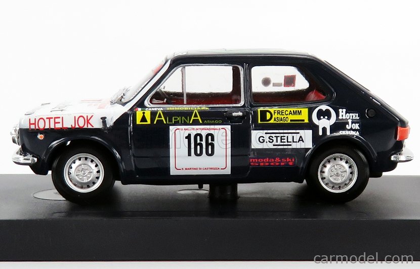 Brumm Model Compatibile con Fiat 127 N.114 Abandon Rally Monte Carlo 1973 DONGUES-SAULIES 1:43 DIECAST BM0551 