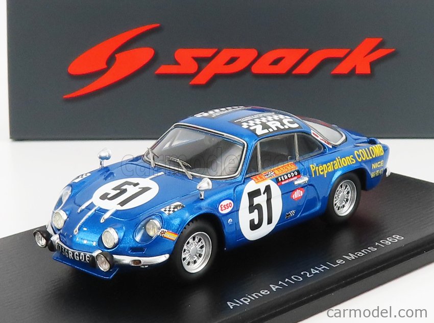 SPARK-MODEL S6103 Scale 1/43 | RENAULT A110 ALPINE TEAM B.COLLOMB N 51 ...