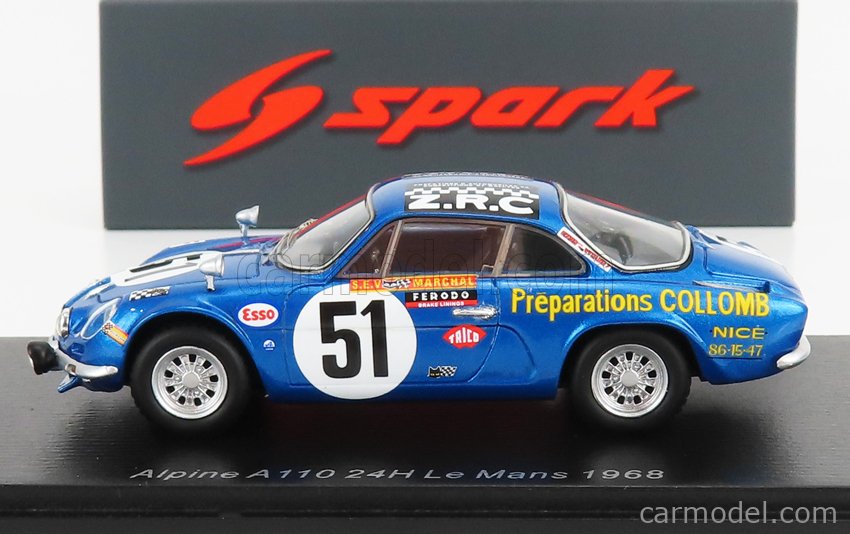 SPARK-MODEL S6103 Scale 1/43 | RENAULT A110 ALPINE TEAM B.COLLOMB N 51 ...