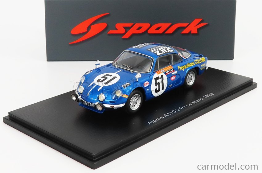 SPARK-MODEL S6103 Scale 1/43 | RENAULT A110 ALPINE TEAM B.COLLOMB N 51 ...