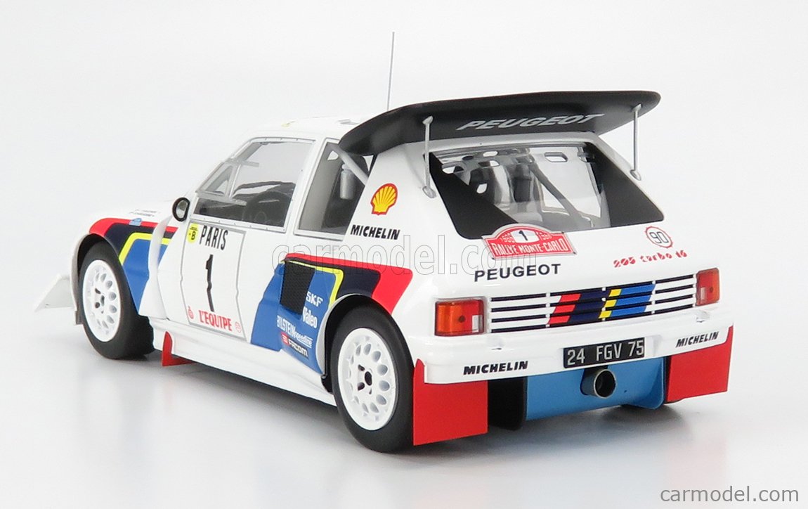 IXO-MODELS 18RMC049A Scale 1/18 | PEUGEOT 205 TURBO 16 EVO2 N 1 2nd ...