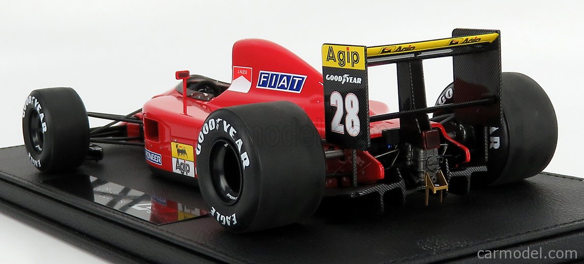 GP-REPLICAS GP055B Scale 1/18 | FERRARI F1 642 (F1-91) N 28 SEASON 1991  JEAN ALESI - CON VETRINA - WITH SHOWCASE RED