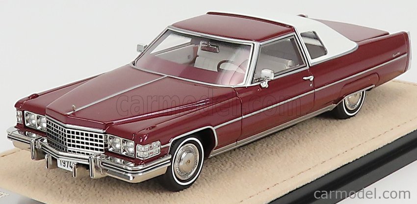 STAMP-MODELS STM74601 Scale 1/43  CADILLAC CADILLAC COUPE DEVILLE 1974  CRANBERRY MET
