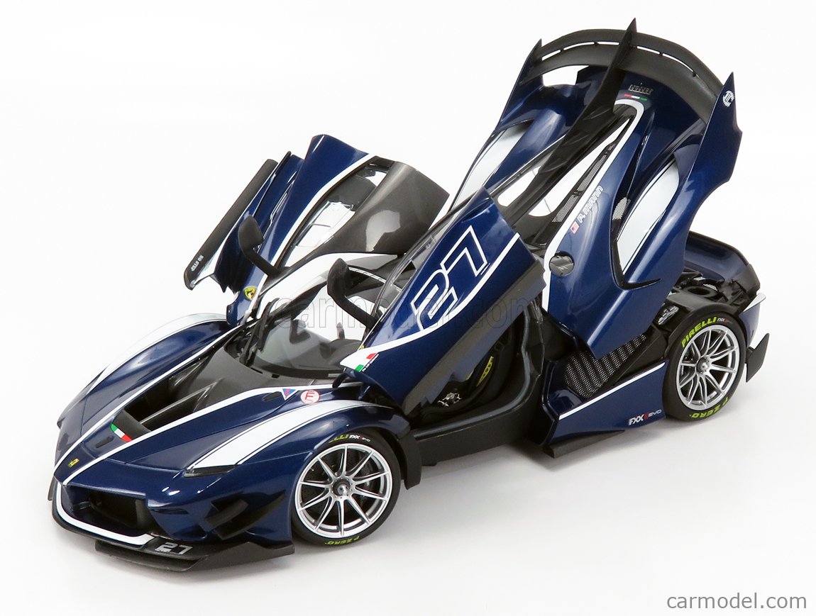 Bbr 1/18 Fxx-K Evo Blue Tour De France 27 Ferrari Mini Car