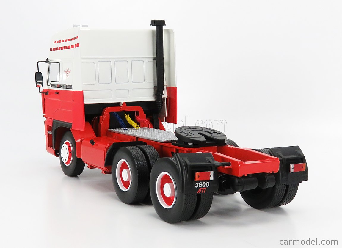 ROAD-KINGS RK180093 Масштаб 1/18  DAF 3600 SPACE CAB TRACTOR TRUCK 3-ASSI 1986 RED WHITE