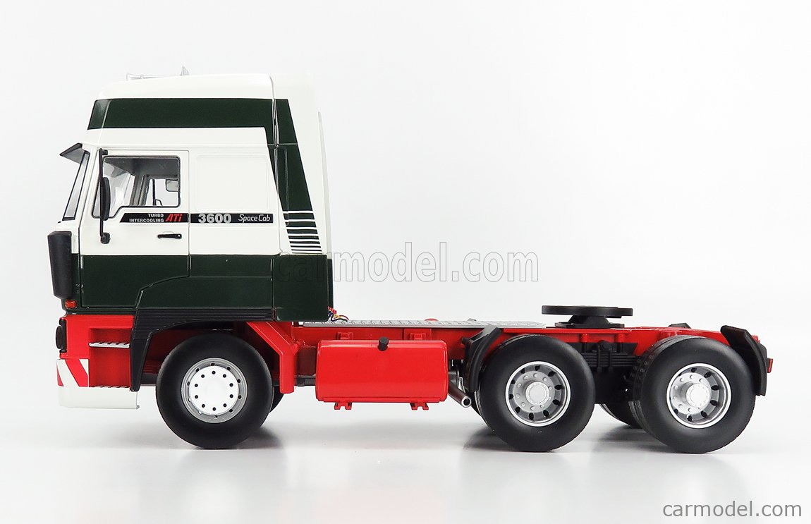 ROAD-KINGS RK180092 Echelle 1/18  DAF 3600 SPACE CAB TRACTOR TRUCK 3-ASSI 1986 WHITE GREEN RED